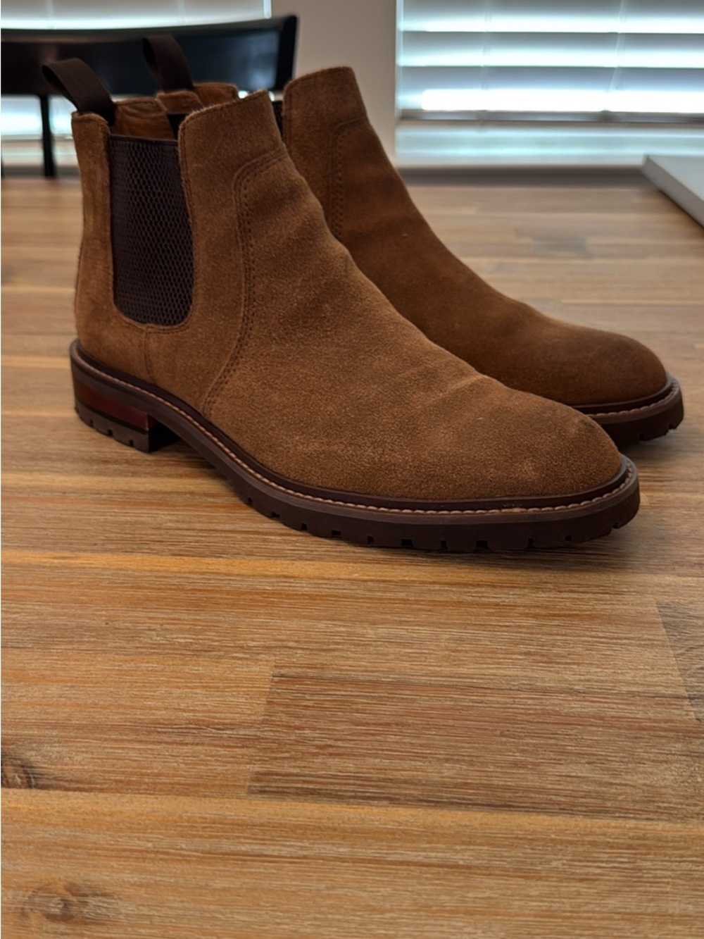 Johnston & Murphy Brown Suede Chelsea Boots